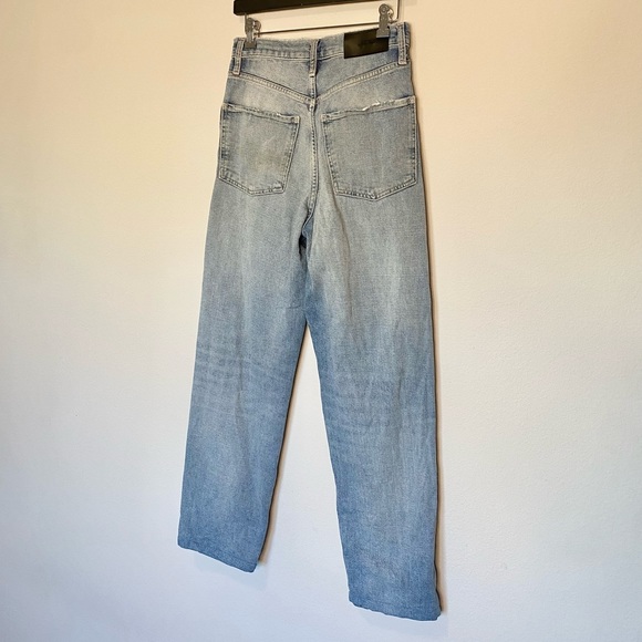 COPY - 7 For All Mankind The Jennifer Baggy Pin Stripe Studded Jeans in Queen o… - Picture 9 of 11